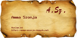 Amma Szonja névjegykártya